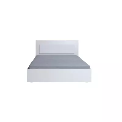 Franciaágy 160x200 CAJICA - alpesi fehér / fényes fehér + INGYENES LED világítás