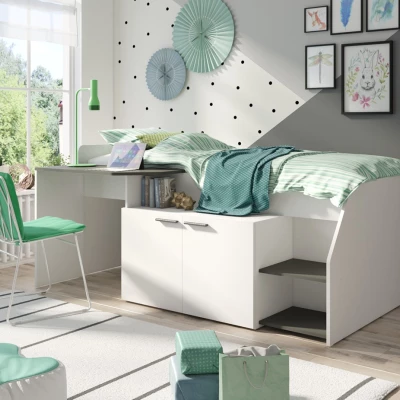 Multifunkcionális gyerekágy 120x200 IBAGUE - fehér
