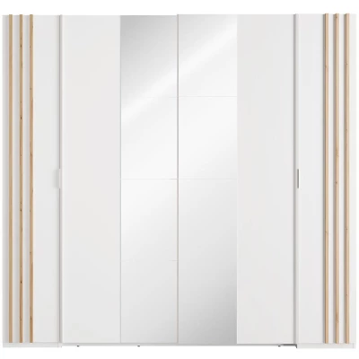 Nagy tükrös gardrób 220 cm TURBO - artisan tölgy / fehér