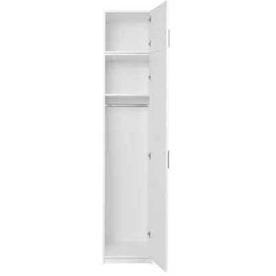 Keskeny gardrób bővítmény 45 cm FUNZA 1 - alpesi fehér / fényes fehér