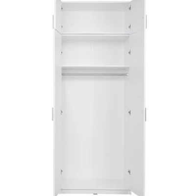 Gardróbbővítmény 92 cm FUNZA 2 - alpesi fehér / fényes fehér