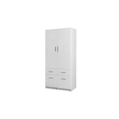 Kombinált szekrény 92 cm FUNZA 3 - alpesi fehér / fényes fehér