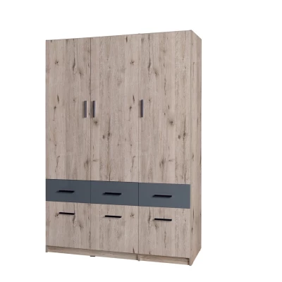Széles gardrób 136 cm FUNZA 4 - wellington tölgy / grafit