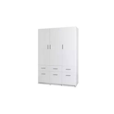 Széles gardrób 136 cm FUNZA 4 - alpesi fehér / fényes fehér
