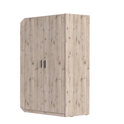 Sarokgardrób 117 cm FUNZA 5 - wellington tölgyfa