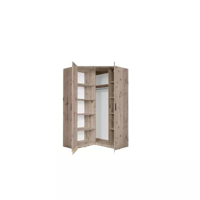 Sarokgardrób 117 cm FUNZA 5 - wellington tölgyfa