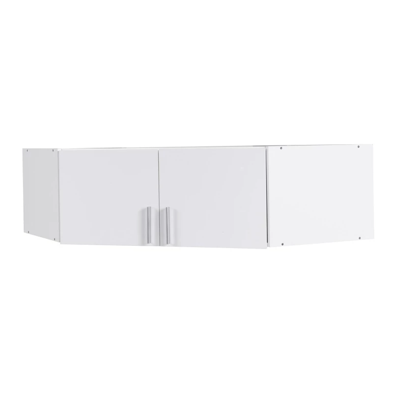 Sarokgardrób bővítmény 117 cm FUNZA 5 - alpesi fehér / fényes fehér