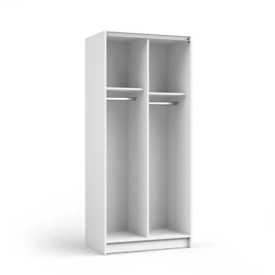 Keskeny, tükrös gardrób 80 cm CARTAGO - fehér