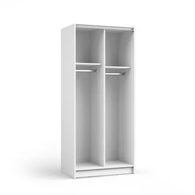 Keskeny, tükrös gardrób 80 cm CARTAGO - fehér