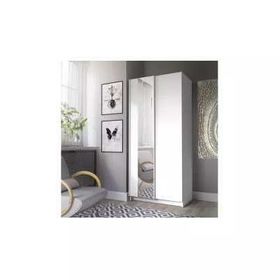 Keskeny, tükrös gardrób 80 cm CARTAGO - fehér