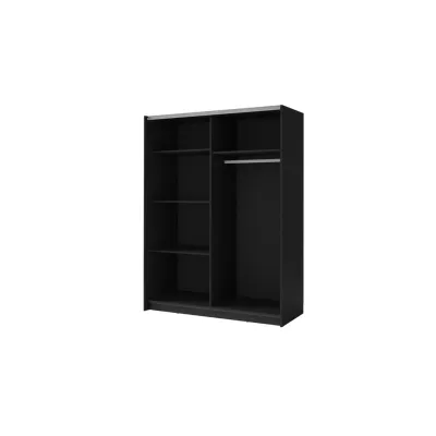 Szekrény tükörrel 150 cm BUGA - artisan tölgy / fekete