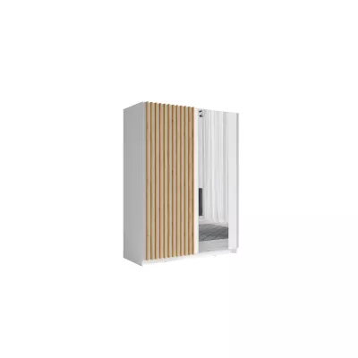 Szekrény tükörrel 150 cm BUGA - artisan tölgy / fehér