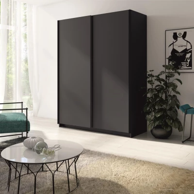 Magas ruhásszekrény 150 cm LORICA - grafitszürke