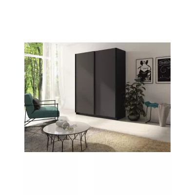 Széles gardrób 180 cm LORICA - grafitszürke