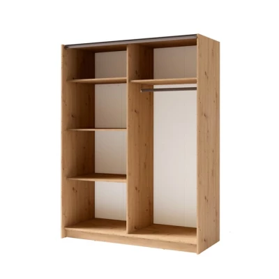 Magas gardróbszekrény 150 cm tükörrel LORICA - artisan tölgyfa