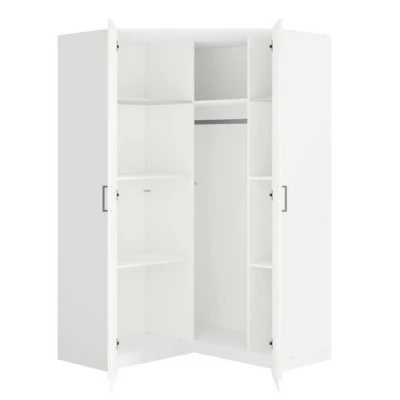 Sarokgardrób 117 cm CERETE 6 - fehér