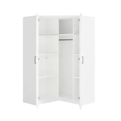 Sarokgardrób 117 cm CERETE 6 - fehér