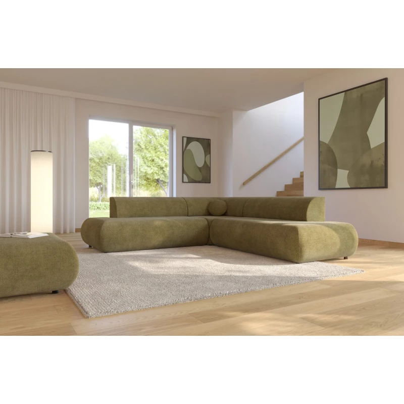 Kanapéágy tárolóval SURREY 2 - khaki, jobb sarok