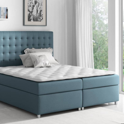 Evio kontinentális ágy 180, kék + ingyenes topper
