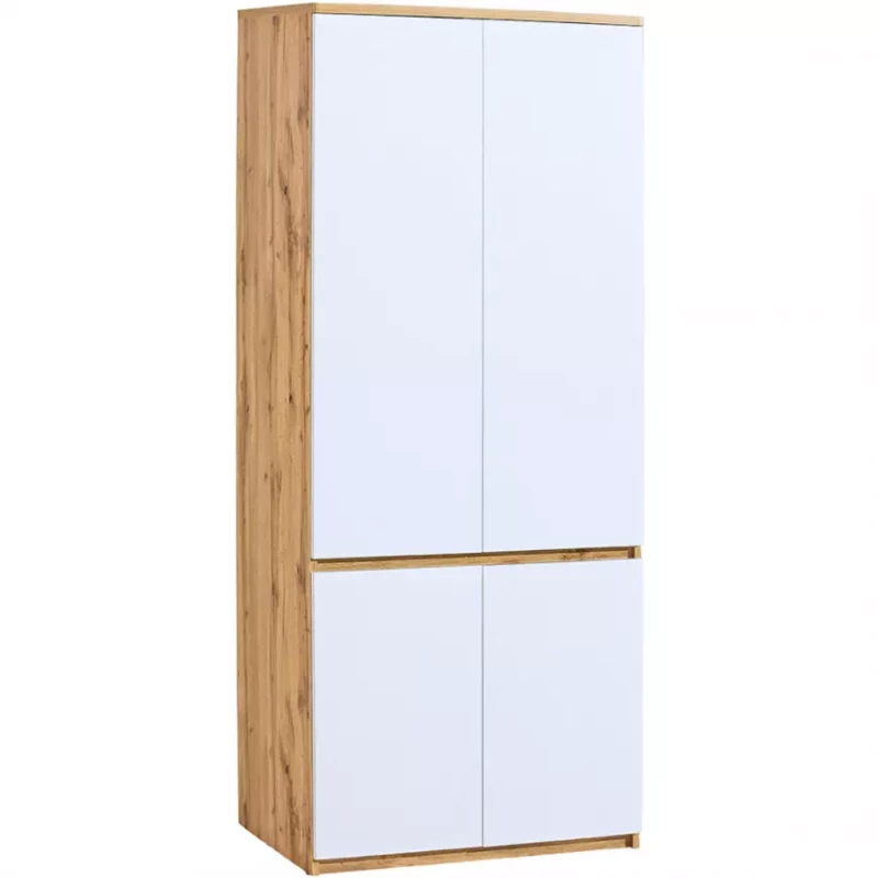 Gardrób 80 cm CARYM - Wotan tölgy / fehér