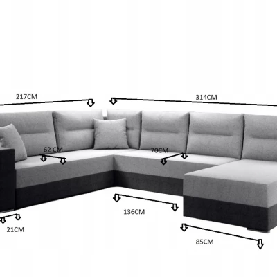 ISAMARA 3 személyes kanapégarnitúra - zöld
