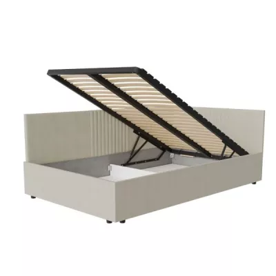 Kárpitozott egyszemélyes ágy 120x200 LEXINGTON - bézs