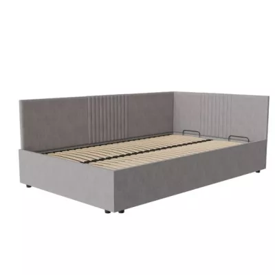 Kárpitozott egyszemélyes ágy 120x200 LEXINGTON - szürke