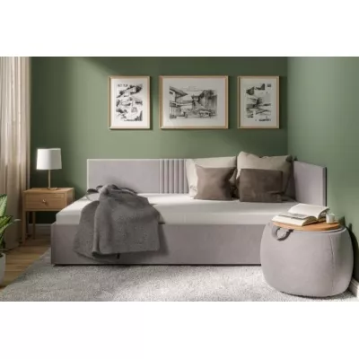 Kárpitozott egyszemélyes ágy 120x200 LEXINGTON - szürke