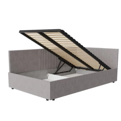 Kárpitozott egyszemélyes ágy 120x200 LEXINGTON - szürke