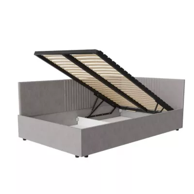 Kárpitozott egyszemélyes ágy 120x200 LEXINGTON - szürke