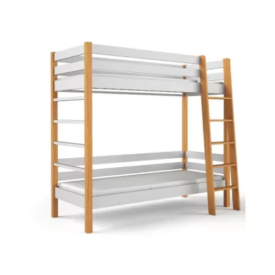 Emeletes ágy gyerekeknek 80x190 CORNA - tölgy / fehér