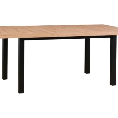 Étkezőasztal 92x160/200 PENELOPE 5 - kézműves tölgy / fekete