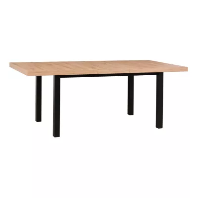 Étkezőasztal 92x160/200 PENELOPE 5 - kézműves tölgy / fekete