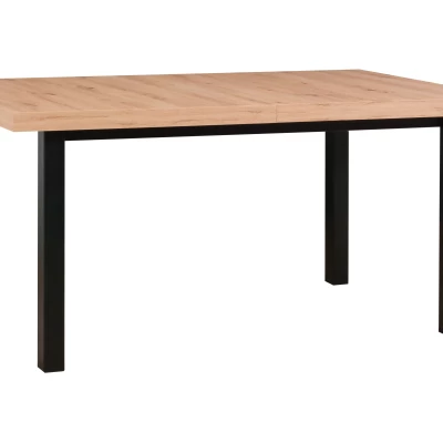 Étkezőasztal 92x160/240 (2x40) PENELOPE 6 - kézműves tölgy / fekete