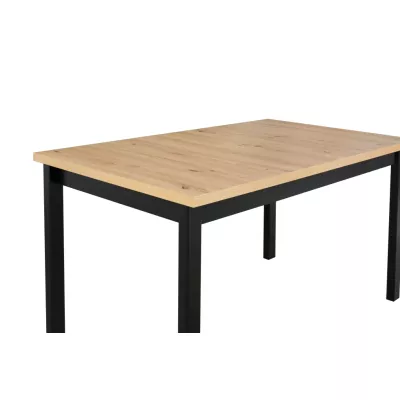 Étkezőasztal 80X120 DOROTA 1S - kézműves tölgy / fekete