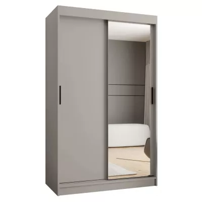 Kétajtós gardróbszekrény 120 cm CASANDRA tükörrel - kasmír