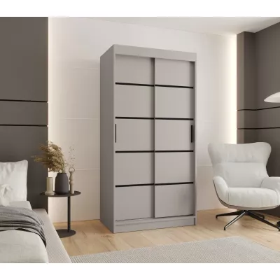 Keskeny gardróbszekrény 100 cm CASANDRA - kasmír / fekete