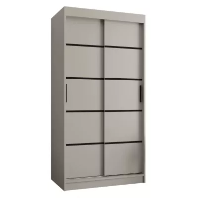 Keskeny gardróbszekrény 100 cm CASANDRA - kasmír / fekete