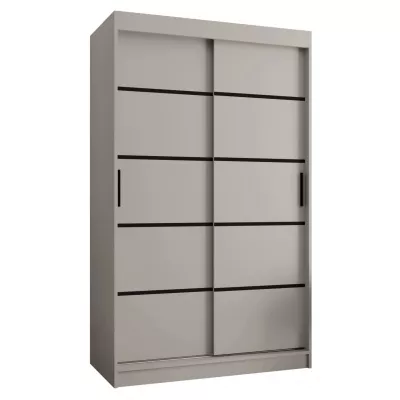 Keskeny gardróbszekrény 120 cm CASANDRA - kasmír / fekete