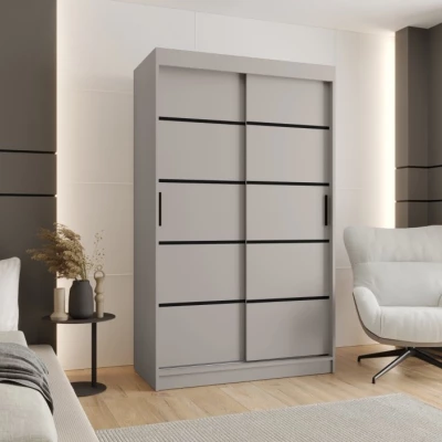 Keskeny gardróbszekrény 120 cm CASANDRA - kasmír / fekete