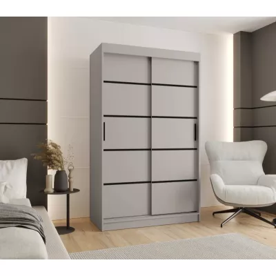 Keskeny gardróbszekrény 120 cm CASANDRA - kasmír / fekete