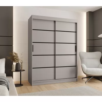 Széles gardrób 150 cm CASANDRA - kasmír / fekete