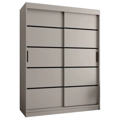 Széles gardrób 150 cm CASANDRA - kasmír / fekete