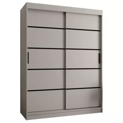 Széles gardrób 150 cm CASANDRA - kasmír / fekete