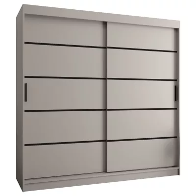 Széles gardrób 200 cm CASANDRA - kasmír / fekete