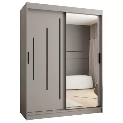 Tükrös gardrób 150 cm CASANDRA - kasmír / fekete