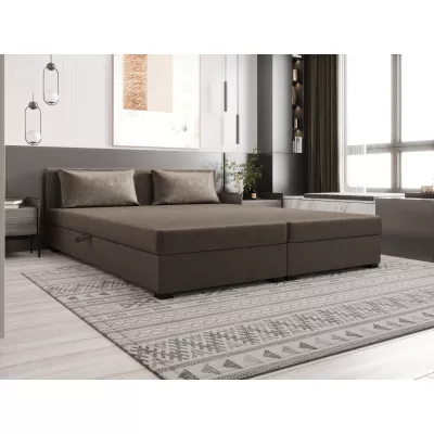 Franciaágy 140x200 ZAJDA DOUBLE 1 tárolóhellyel - sötétbarna
