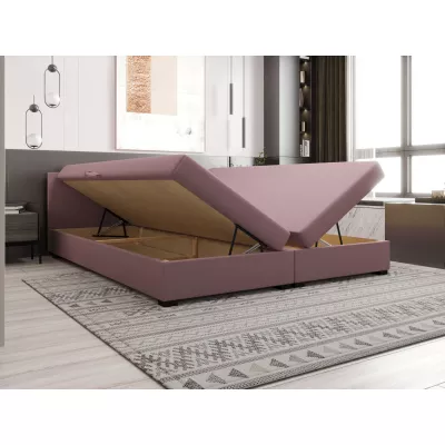 Franciaágy 140x200 ZAJDA DOUBLE 1 tárolóhellyel - sötétbarna