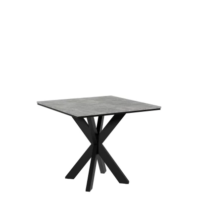 Designer étkezőasztal 90x90 MUKILTEO - beton / fekete