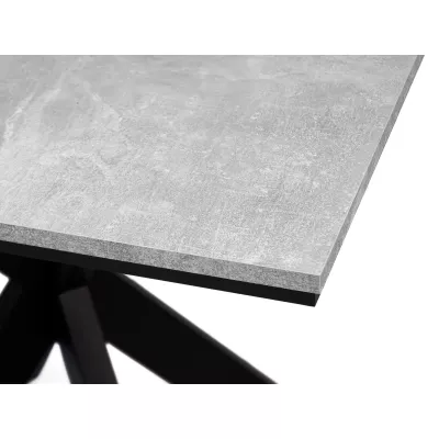Designer étkezőasztal 90x90 MUKILTEO - beton / fekete